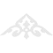 Ekena Millwork Pitch Whitman Architectural Grade PVC Gable Pediment, 36"W x 15"H x 1"P (10/12) GPP036X015X100WHI - alternate 2
